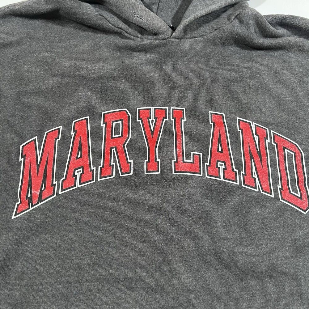 Jansport University of Maryland Terrapins Gray Spellout Hooded Sweatshirt Large - Picture 7 of 10